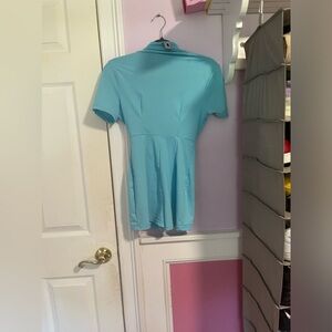 Stained blue jumpsuit